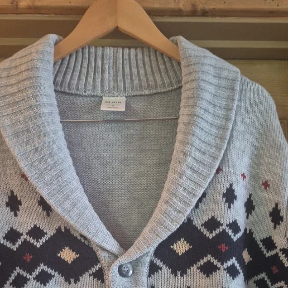 Blair Gray & Black Patterned Cardigan Nan Tucket Hamptons Preppy 80s 90s Y2k Med - Picture 3 of 10